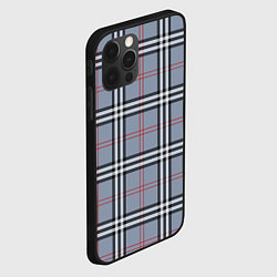 Чехол для iPhone 12 Pro Стильная клетка - шотландская, цвет: 3D-черный — фото 2