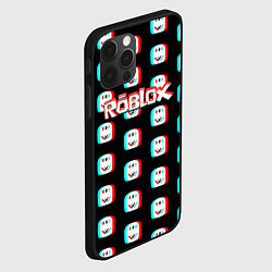 Чехол для iPhone 12 Pro Roblox pattern glitch, цвет: 3D-черный — фото 2