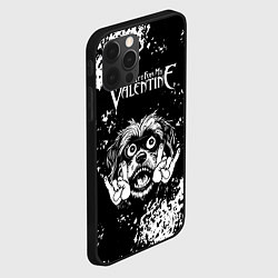 Чехол для iPhone 12 Pro Bullet For My Valentine рок пес, цвет: 3D-черный — фото 2