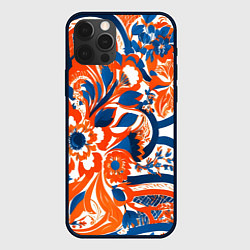 Чехол для iPhone 12 Pro Арабески контрасты, цвет: 3D-черный