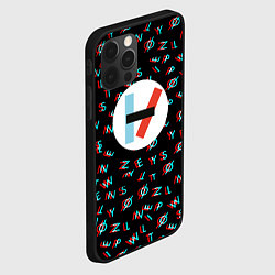 Чехол для iPhone 12 Pro Twenty one pilots glitch, цвет: 3D-черный — фото 2