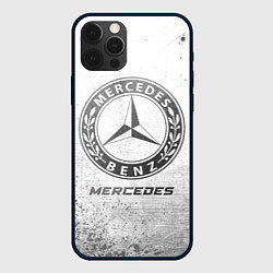 Чехол для iPhone 12 Pro Mercedes - white gradient, цвет: 3D-черный