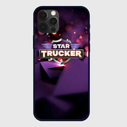 Чехол для iPhone 12 Pro Star Trucker logo space, цвет: 3D-черный