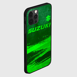 Чехол для iPhone 12 Pro Suzuki - green gradient посередине, цвет: 3D-черный — фото 2