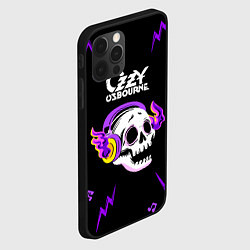 Чехол для iPhone 12 Pro Ozzy Osbourne неоновый череп, цвет: 3D-черный — фото 2