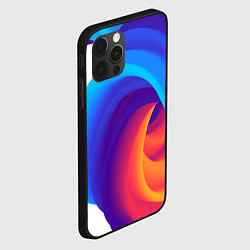 Чехол для iPhone 12 Pro Неоновые волны абстракция, цвет: 3D-черный — фото 2