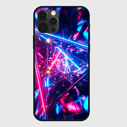 Чехол для iPhone 12 Pro Неоновая оптическая иллюзия, цвет: 3D-черный