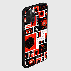 Чехол для iPhone 12 Pro Dungeons and dragons pattern, цвет: 3D-черный — фото 2