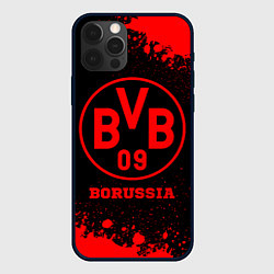 Чехол для iPhone 12 Pro Borussia - red gradient, цвет: 3D-черный