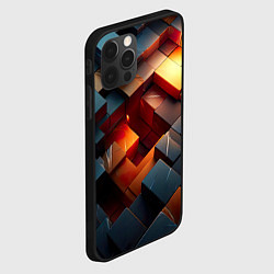 Чехол для iPhone 12 Pro Трехмерные кубики с потертостями, цвет: 3D-черный — фото 2