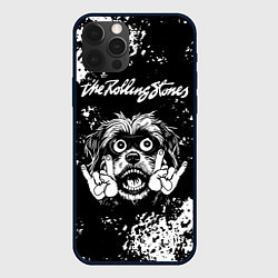 Чехол для iPhone 12 Pro Rolling Stones рок пес, цвет: 3D-черный
