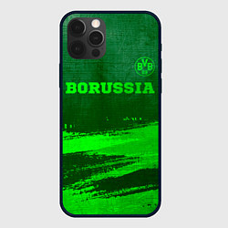 Чехол для iPhone 12 Pro Borussia - green gradient посередине, цвет: 3D-черный