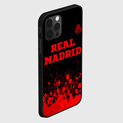 Чехол для iPhone 12 Pro Real Madrid - red gradient посередине, цвет: 3D-черный — фото 2