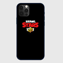 Чехол для iPhone 12 Pro Brawl stars logo red, цвет: 3D-черный