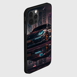 Чехол для iPhone 12 Pro Porshe night city, цвет: 3D-черный — фото 2