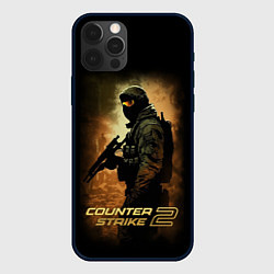 Чехол для iPhone 12 Pro Counter strike спецназовец, цвет: 3D-черный