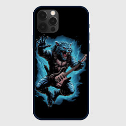 Чехол для iPhone 12 Pro Оборотень гитарист, цвет: 3D-черный