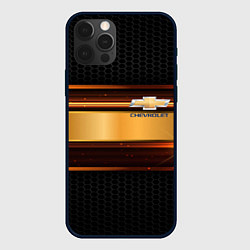 Чехол для iPhone 12 Pro Chevrolet auto abstract, цвет: 3D-черный