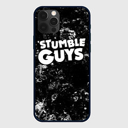 Чехол для iPhone 12 Pro Stumble Guys black ice, цвет: 3D-черный