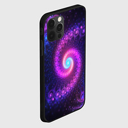 Чехол для iPhone 12 Pro Фрактальный неон, цвет: 3D-черный — фото 2