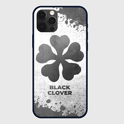 Чехол для iPhone 12 Pro Black Clover - white gradient, цвет: 3D-черный