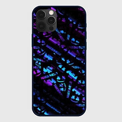 Чехол для iPhone 12 Pro Marshmello neon club, цвет: 3D-черный