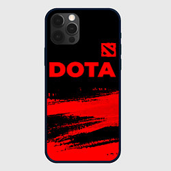 Чехол для iPhone 12 Pro Dota - red gradient посередине, цвет: 3D-черный