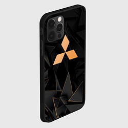 Чехол для iPhone 12 Pro Mitsubishi golden poly, цвет: 3D-черный — фото 2