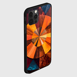 Чехол для iPhone 12 Pro Круговая мозайка, цвет: 3D-черный — фото 2