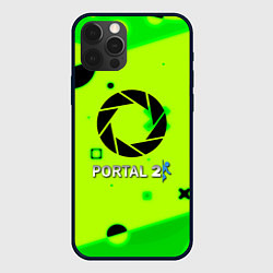 Чехол для iPhone 12 Pro Portal 2 geometry steel, цвет: 3D-черный