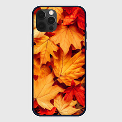Чехол для iPhone 12 Pro Осенние кленовые листья, цвет: 3D-черный