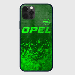 Чехол для iPhone 12 Pro Opel - green gradient посередине, цвет: 3D-черный