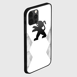 Чехол для iPhone 12 Pro Peugeot white poly, цвет: 3D-черный — фото 2