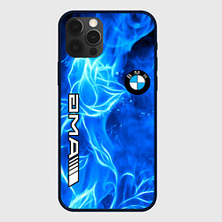 Чехол для iPhone 12 Pro BMW flower flame, цвет: 3D-черный