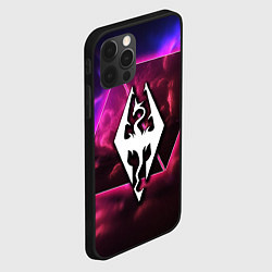 Чехол для iPhone 12 Pro The Elder Scrolls neon game, цвет: 3D-черный — фото 2