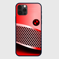 Чехол для iPhone 12 Pro BMW carbon texture, цвет: 3D-черный