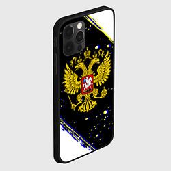 Чехол для iPhone 12 Pro Россия герб краски и полосы, цвет: 3D-черный — фото 2