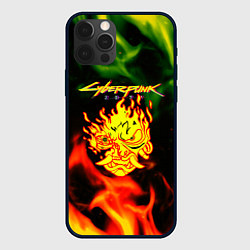 Чехол для iPhone 12 Pro Cyberpunk 2077 fere steel, цвет: 3D-черный