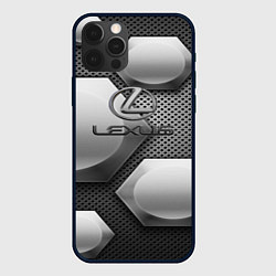 Чехол для iPhone 12 Pro Lexus карбон стиль, цвет: 3D-черный