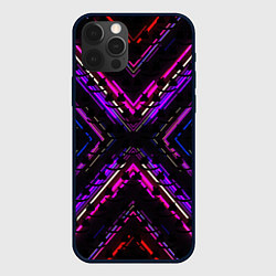 Чехол для iPhone 12 Pro Marshmello geometry neon, цвет: 3D-черный