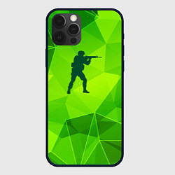 Чехол для iPhone 12 Pro Counter Strike green poly, цвет: 3D-черный