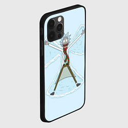 Чехол для iPhone 12 Pro Рик и Морти снег - бабочка, цвет: 3D-черный — фото 2