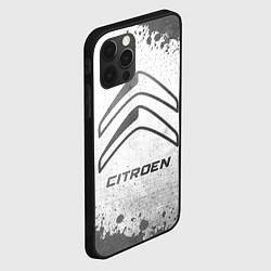 Чехол для iPhone 12 Pro Citroen - white gradient, цвет: 3D-черный — фото 2