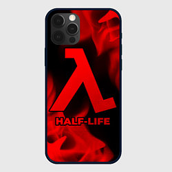 Чехол для iPhone 12 Pro Half-Life - red gradient, цвет: 3D-черный