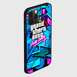 Чехол для iPhone 12 Pro GTA vice city steel grafity, цвет: 3D-черный — фото 2