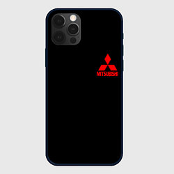 Чехол для iPhone 12 Pro Mitsubishi logo, цвет: 3D-черный