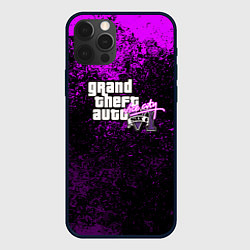 Чехол для iPhone 12 Pro GTA 6 vice city брызги красок неон, цвет: 3D-черный