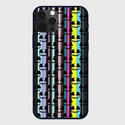 Чехол для iPhone 12 Pro Marshmello dj pattern line, цвет: 3D-черный