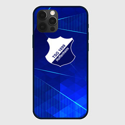 Чехол для iPhone 12 Pro Hoffenheim blue poly, цвет: 3D-черный