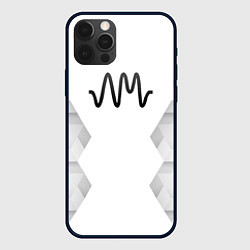 Чехол для iPhone 12 Pro Arctic Monkeys white poly, цвет: 3D-черный